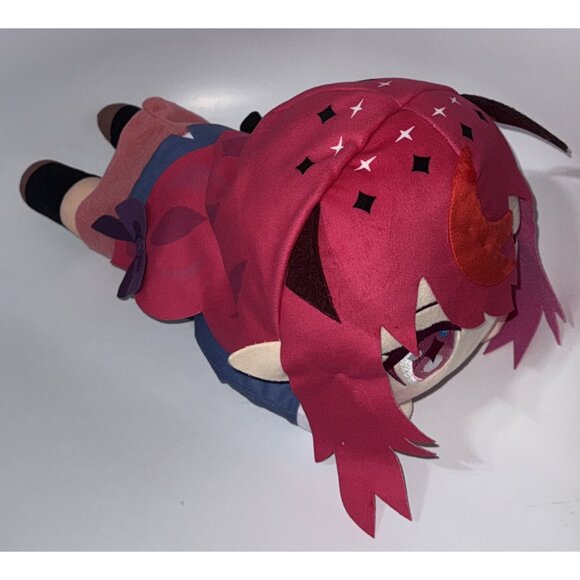Hololive x Round 1 IRyS Vtuber Laying Down Nesoberi Pose 14.1" Long Plush NWT